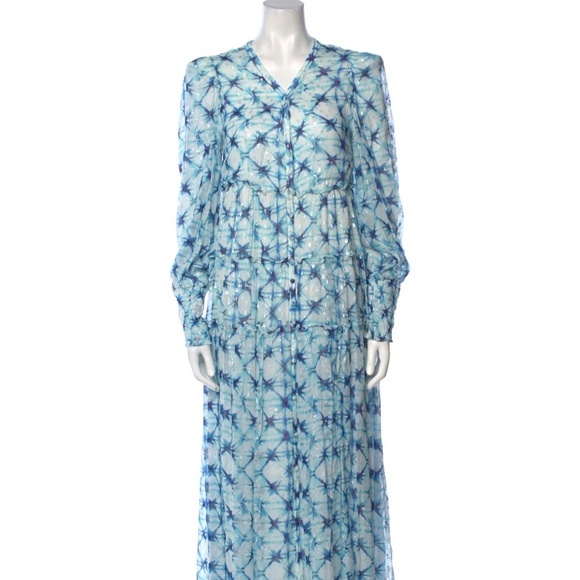 NWT Rococò Sand Volna Metallic Maxi Dress S - Picture 1 of 12